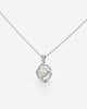 Organic Wave Pearl Pendant Necklace with Chain