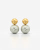 Double Sphere Pearl Stud Earrings
