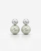 Double Sphere Pearl Stud Earrings