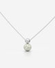 Dual Sphere Pearl Pendant Necklace