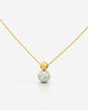 Dual Sphere Pearl Pendant Necklace